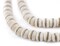 The Bead Chest Brass-Inlaid White Bone Mala Beads (8mm): Nepal Spacers Buddhist Tibetan Prayer Beads